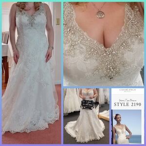 Casablanca Bridal White Wedding Dress